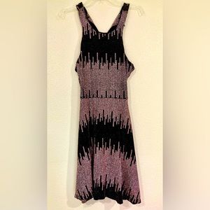 Social Code black and violet maxi dress with glitter